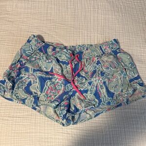 Lilly Pulitzer Blue and Pink Athletic Shorts